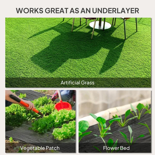 Outsunny 4 Ft x 300 Ft Weed Barrier Landscape Fabric, 5oz Heavy Duty Woven Weed Control Fabric for Landscaping - product image 7