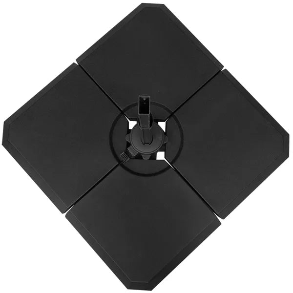 4pcs 264 lb. Cantilever Umbrella Base Stand Holder with Channel Grooves for Powerful Support, Black - product image 11