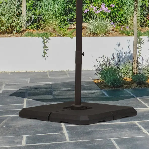 4pcs 264 lb. Cantilever Umbrella Base Stand Holder with Channel Grooves for Powerful Support, Black - product image 10
