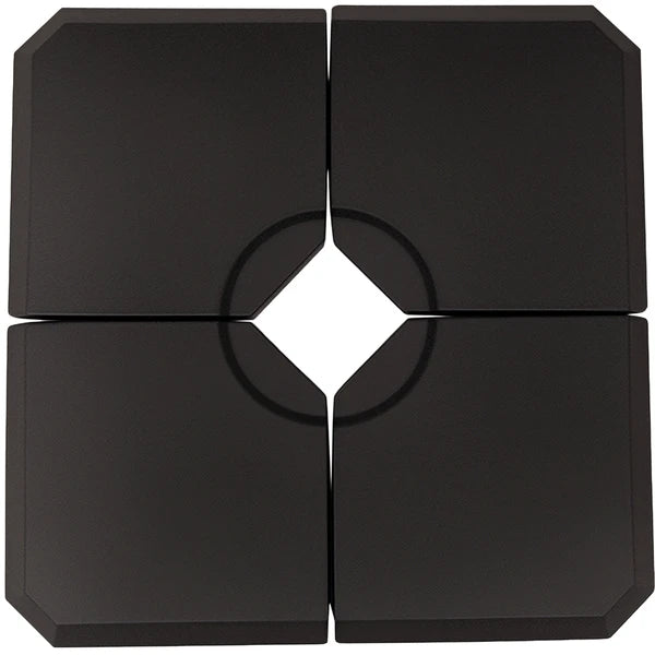 4pcs 264 lb. Cantilever Umbrella Base Stand Holder with Channel Grooves for Powerful Support, Black - product image 1
