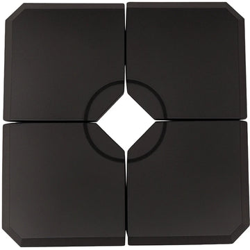 4pcs 264 lb. Cantilever Umbrella Base Stand Holder with Channel Grooves for Powerful Support, Black - product image 1