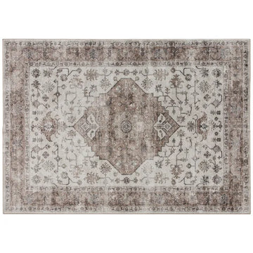 HOMCOM 4x6 Area Rug, Vintage Machine Washable Rug, Non-Slip Floor Carpet for Living Room, Bedroom, Dining Room, Tan - product image 1