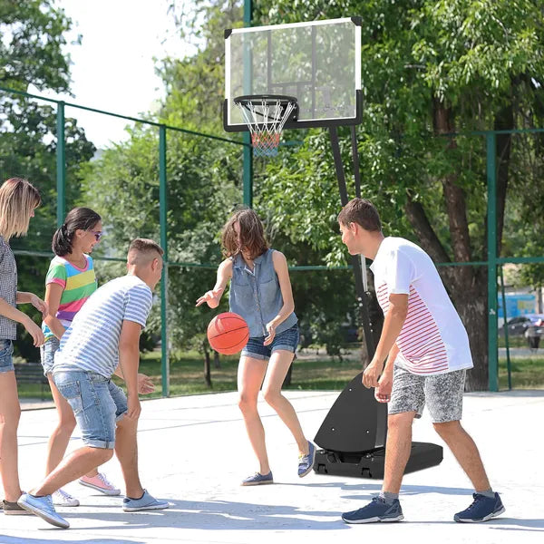 Soozier 5-10' Basketball Stand, Freestanding Basketball System with 44" Shatterproof Backboard, Rebound System and Wheels - product image 10