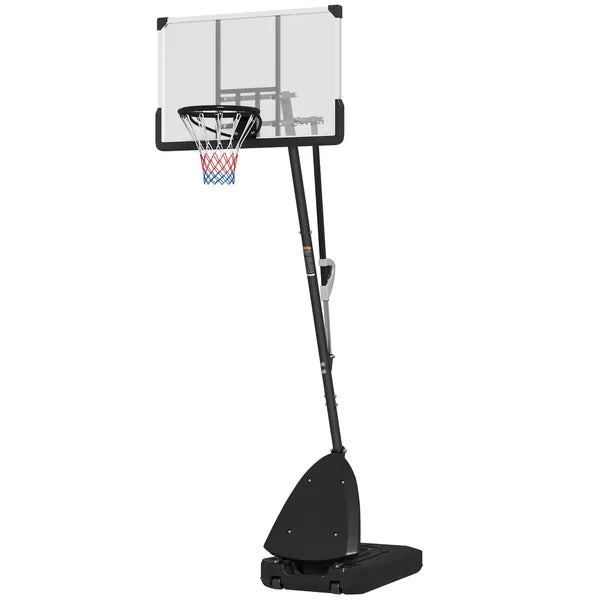Soozier 5-10' Basketball Stand, Freestanding Basketball System with 44" Shatterproof Backboard, Rebound System and Wheels - product image 1