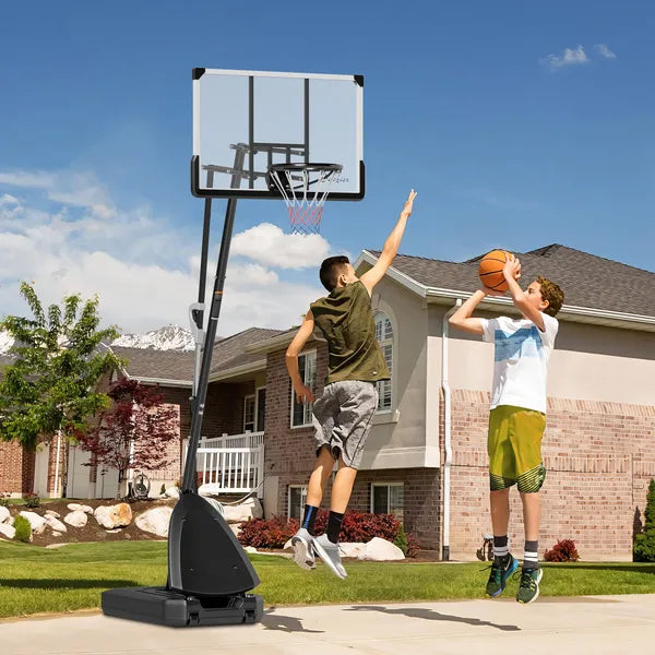 Soozier 5-10' Basketball Stand, Freestanding Basketball System with 44" Shatterproof Backboard, Rebound System and Wheels - product image 2