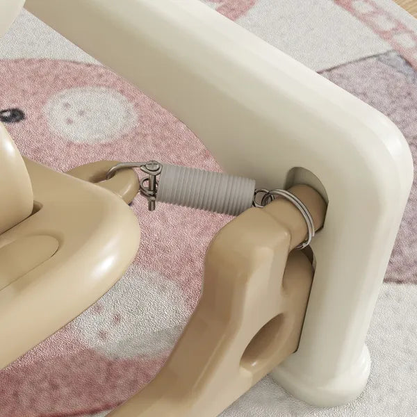 5 in 1 Rocking Horse for Toddlers 1-6 Years with Detachable Balance Board, Push Handle, Footrest, Cream White - product image 8