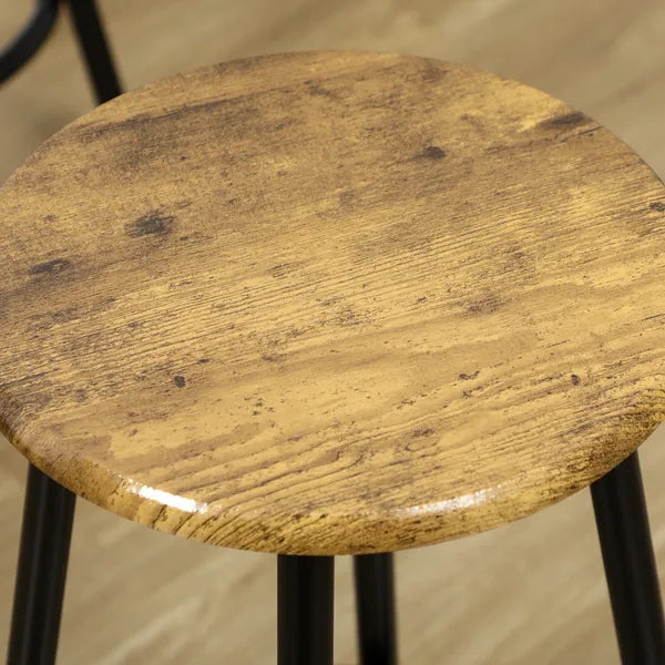 5 Piece Industrial Dining Set Bar Table and Round Stools Metal Frame for Pub Dining Room - product image 8