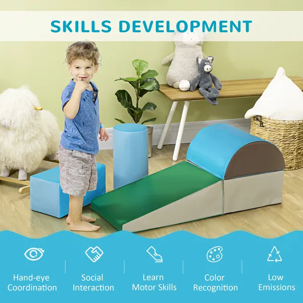 5-Piece Soft Foam Play Equipment for Toddlers, Colorful Crawl and Climb Activity Playset - product image 7