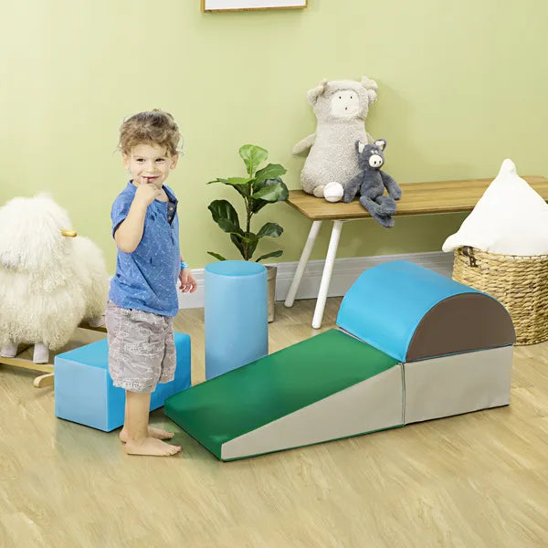 5-Piece Soft Foam Play Equipment for Toddlers, Colorful Crawl and Climb Activity Playset - product image 2