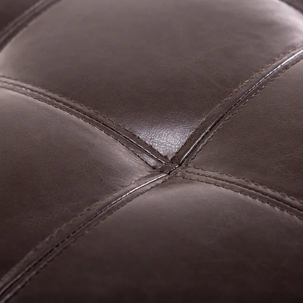 HOMCOM 51" Tufted Storage Ottoman Bench, Dark Brown Faux Leather for Living Room, Bedroom, Entryway - product image 8