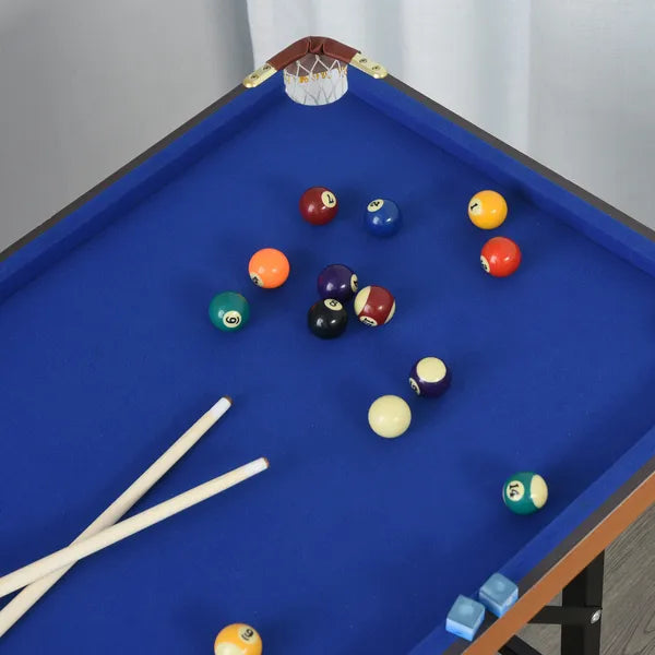 HOMCOM 55'' Portable Folding Billiards Table Game Pool Table for Kids Adults With Cues, Ball, Rack, Brush, Chalk - product image 7