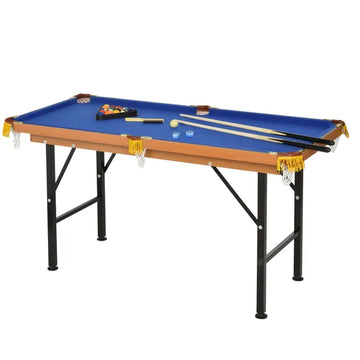 HOMCOM 55'' Portable Folding Billiards Table Game Pool Table for Kids Adults With Cues, Ball, Rack, Brush, Chalk - product image 1