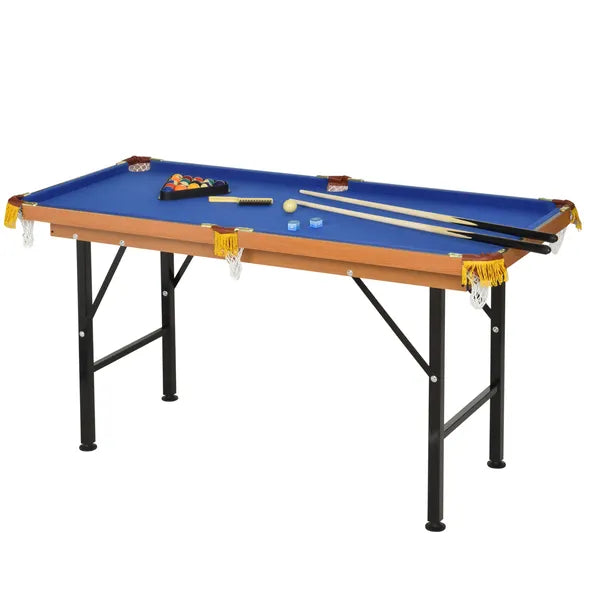 HOMCOM 55'' Portable Folding Billiards Table Game Pool Table for Kids Adults With Cues, Ball, Rack, Brush, Chalk - product image 1