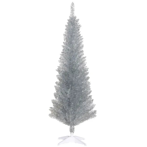HOMCOM 5 Ft Slim Artificial Christmas Tree with 294 Tips and Plastic Base Silver - product image 11