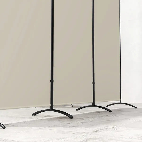 HOMCOM 6' 3 Panel Room Divider, Indoor Privacy Screen for Home, Light Gray - product image 9