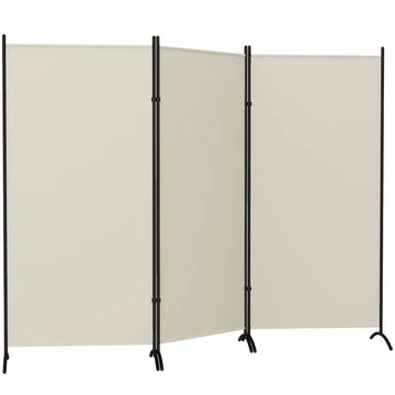 HOMCOM 6' 3 Panel Room Divider, Indoor Privacy Screen for Home, Light Gray - product image 1