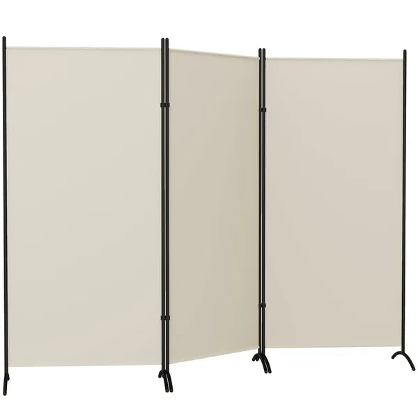 HOMCOM 6' 3 Panel Room Divider, Indoor Privacy Screen for Home, Light Gray - product image 1