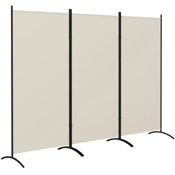HOMCOM 6' 3 Panel Room Divider, Indoor Privacy Screen for Home, Light Gray - product image 11