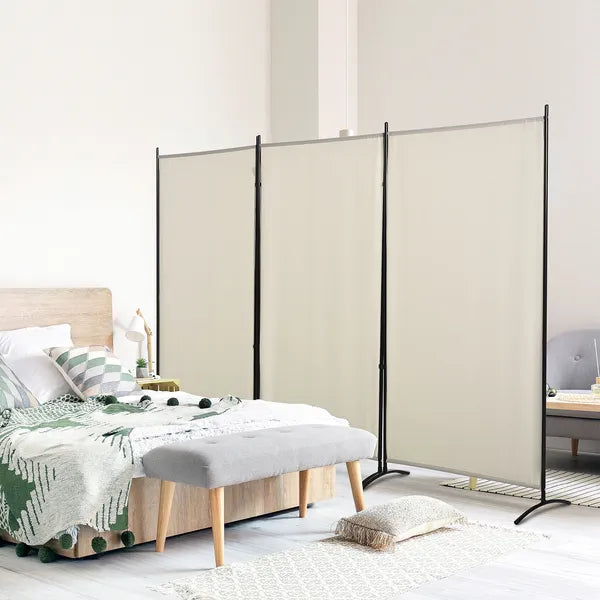 HOMCOM 6 ft 3-Panel Room Divider, Privacy Screen, Folding, Beige, Indoor Use - product image 10