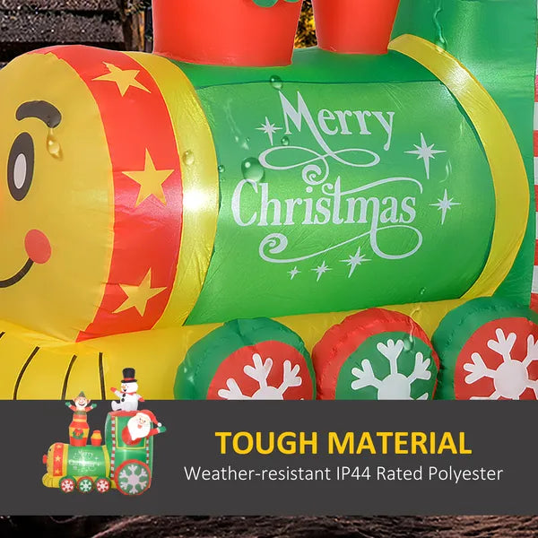 6 ft Inflatable Christmas Train with White LED Lights for Indoor Outdoor Decor - product image 5