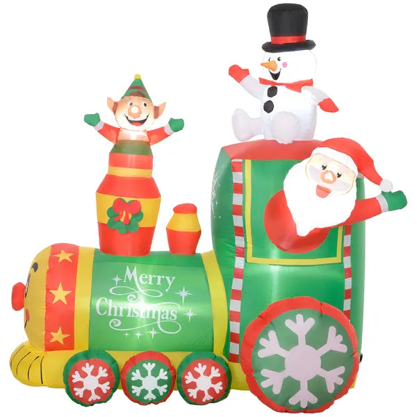 6 ft Inflatable Christmas Train with White LED Lights for Indoor Outdoor Decor - product image 11
