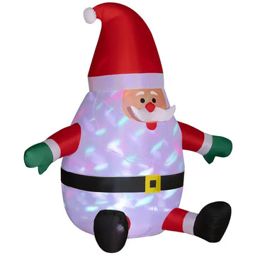 6 ft Inflatable Santas, Blow-Up Christmas Decor with Rotating Magic Ball Light, Claus for Outdoor Yard, Garden Party - product image 1