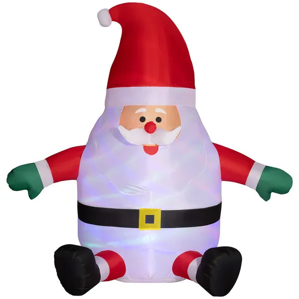 6 ft Inflatable Santas, Blow-Up Christmas Decor with Rotating Magic Ball Light, Claus for Outdoor Yard, Garden Party - product image 11