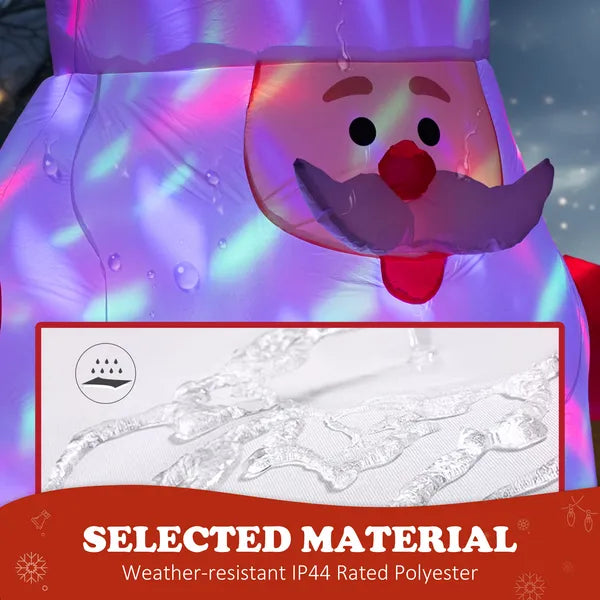 6 ft Inflatable Santas, Blow-Up Christmas Decor with Rotating Magic Ball Light, Claus for Outdoor Yard, Garden Party - product image 5