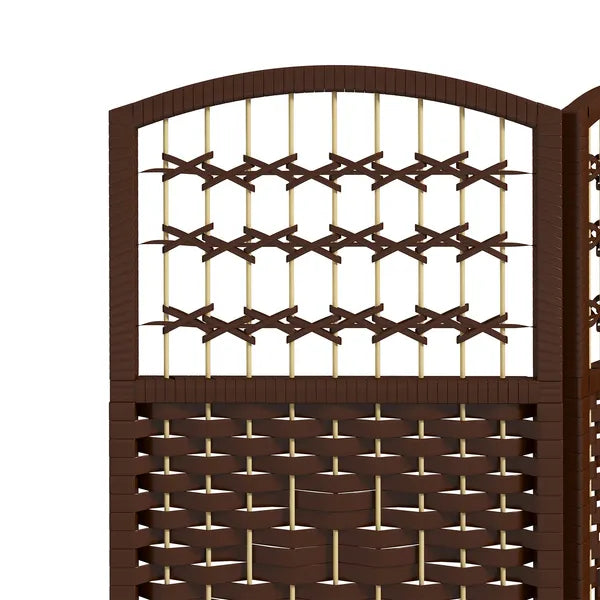 HOMCOM 6-Panel Folding Privacy Screen, Brown Wave Fiber, Lightweight, for Home Office - product image 7