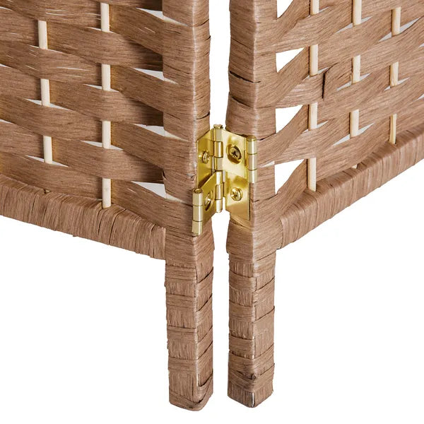 HOMCOM 6 Panel Wicker Room Divider 6 ft Tall Privacy Screen Natural - product image 8