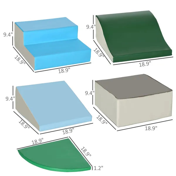 6-Pieces Foam Climbing Blocks for Toddlers 1-3 Years, Soft Play Set for Climb and Crawl, Contemporary - product image 3