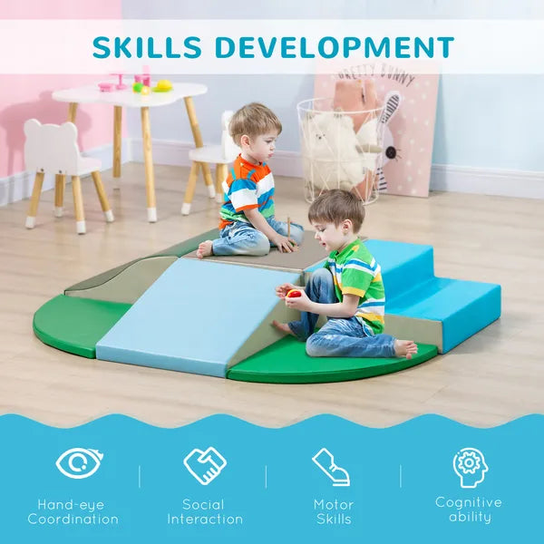 6-Pieces Foam Climbing Blocks for Toddlers 1-3 Years, Soft Play Set for Climb and Crawl, Contemporary - product image 4