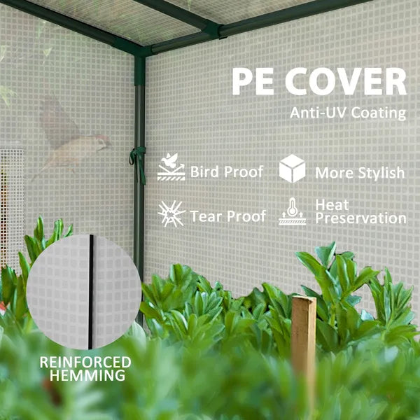 Outsunny 6' x 2' x 5' Walk-in Greenhouse Small Greenhouse for Outdoors with UV-resistant PE Cover, Portable, White - product image 5