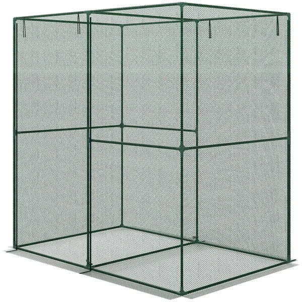 6' x 4' x 6' Crop Cage, Plant Protection Tent with Zippered Doors for Vegetable Garden, Backyard, Green - product image 1