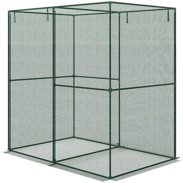 6' x 4' x 6' Crop Cage, Plant Protection Tent with Zippered Doors for Vegetable Garden, Backyard, Green - product image 1