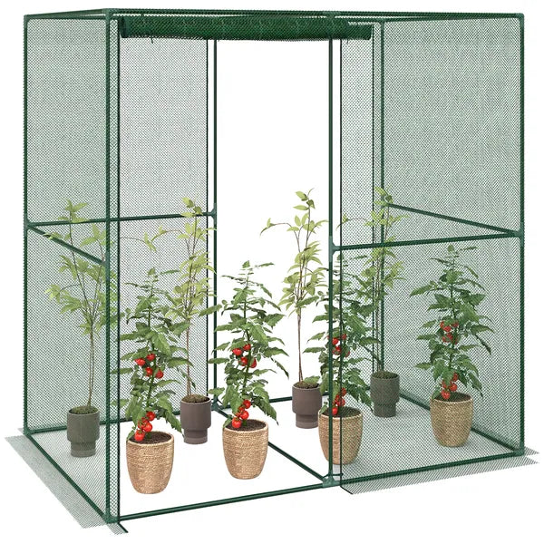 6' x 4' x 6' Crop Cage, Plant Protection Tent with Zippered Doors for Vegetable Garden, Backyard, Green - product image 11