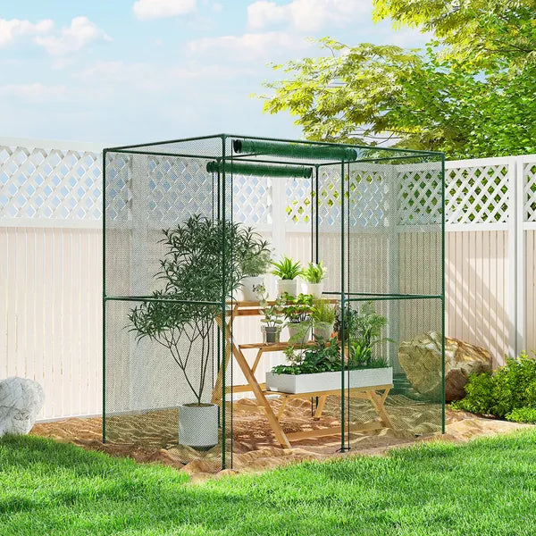 6' x 4' x 6' Crop Cage, Plant Protection Tent with Zippered Doors for Vegetable Garden, Backyard, Green - product image 10