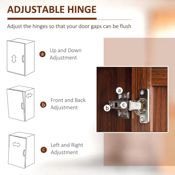HOMCOM 63" 2-Door Kitchen Pantry Storage Cabinet with 5-Tier Shelving and 2 Adjustable Shelves for Dining Room, Brown - product image 8