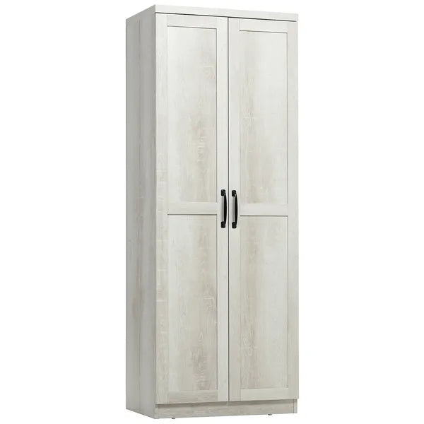 HOMCOM 63 Inch Kitchen Pantry Cabinet Storage with 5-Tier Shelving 2 Adjustable Shelves, Antique White - product image 1