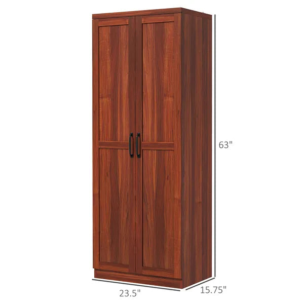 HOMCOM 63 Inch Kitchen Pantry Storage Cabinet with Doors and Shelves, Tall Kitchen Cabinet with 2 Doors and 5-tier Shelving - product image 3
