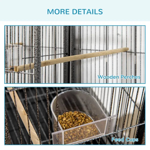 PawHut 65"L Large Rolling Metal Bird Cage Bird House with Detachable Rolling Stand - product image 8