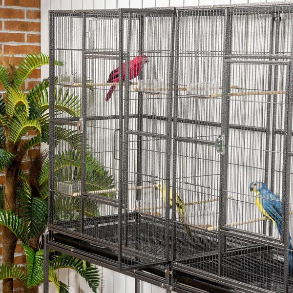 PawHut 65"L Large Rolling Metal Bird Cage Bird House with Detachable Rolling Stand - product image 14