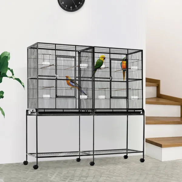 PawHut 65"L Large Rolling Metal Bird Cage Bird House with Detachable Rolling Stand - product image 2