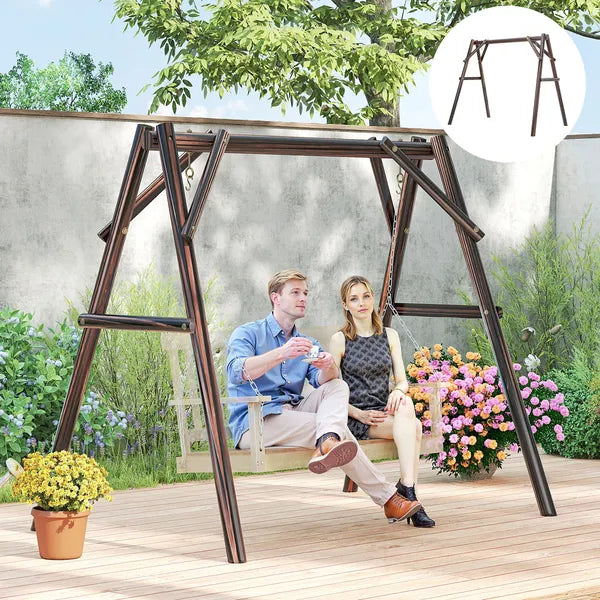 Outsunny 660 lbs Porch Swing Frame, A-Frame Hanging Chair Stand Only for DIY Painting, Swing Chair Stand for Backyard, Patio - product image 2