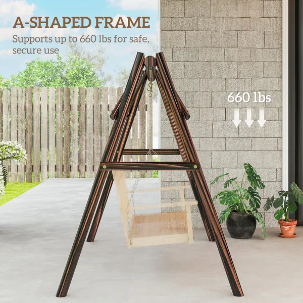Outsunny 660 lbs Porch Swing Frame, A-Frame Hanging Chair Stand Only for DIY Painting, Swing Chair Stand for Backyard, Patio - product image 4