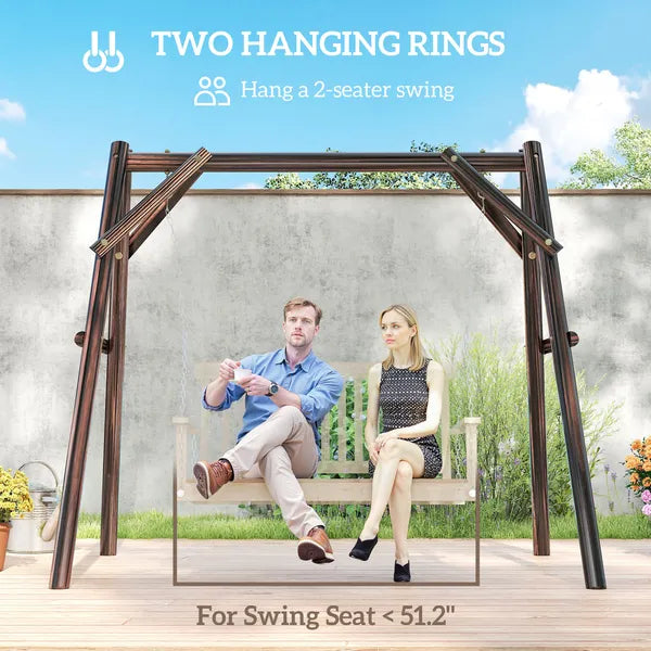 Outsunny 660 lbs Porch Swing Frame, A-Frame Hanging Chair Stand Only for DIY Painting, Swing Chair Stand for Backyard, Patio - product image 5