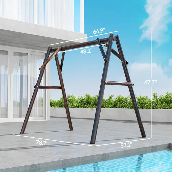 Outsunny 660 lbs Porch Swing Frame, A-Frame Hanging Chair Stand Only for DIY Painting, Swing Chair Stand for Backyard, Patio - product image 3
