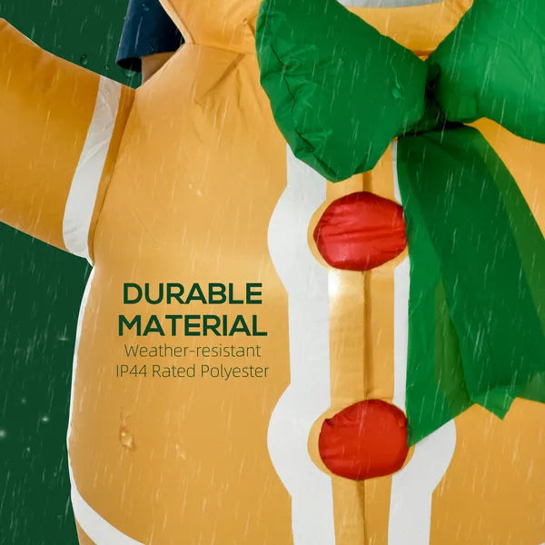 HOMCOM 6ft Christmas Inflatable Gingerbread Man, Outdoor Blow-Up Yard Decoration with LED Lights Display - product image 5