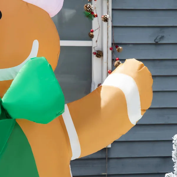 HOMCOM 6ft Christmas Inflatable Gingerbread Man, Outdoor Blow-Up Yard Decoration with LED Lights Display - product image 9