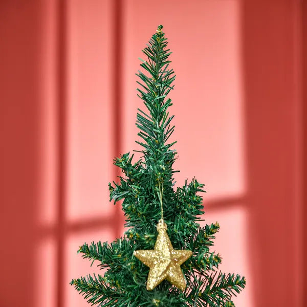 HOMCOM 6 Ft Pencil Christmas Tree, PVC Hinged Unlit Slim Artificial Christmas Tree for Home Party Holiday Decoration, Green - product image 8
